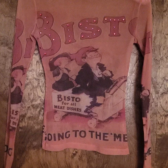 Vintage Graphic Long Sleeve Top M - Picture 3 of 13